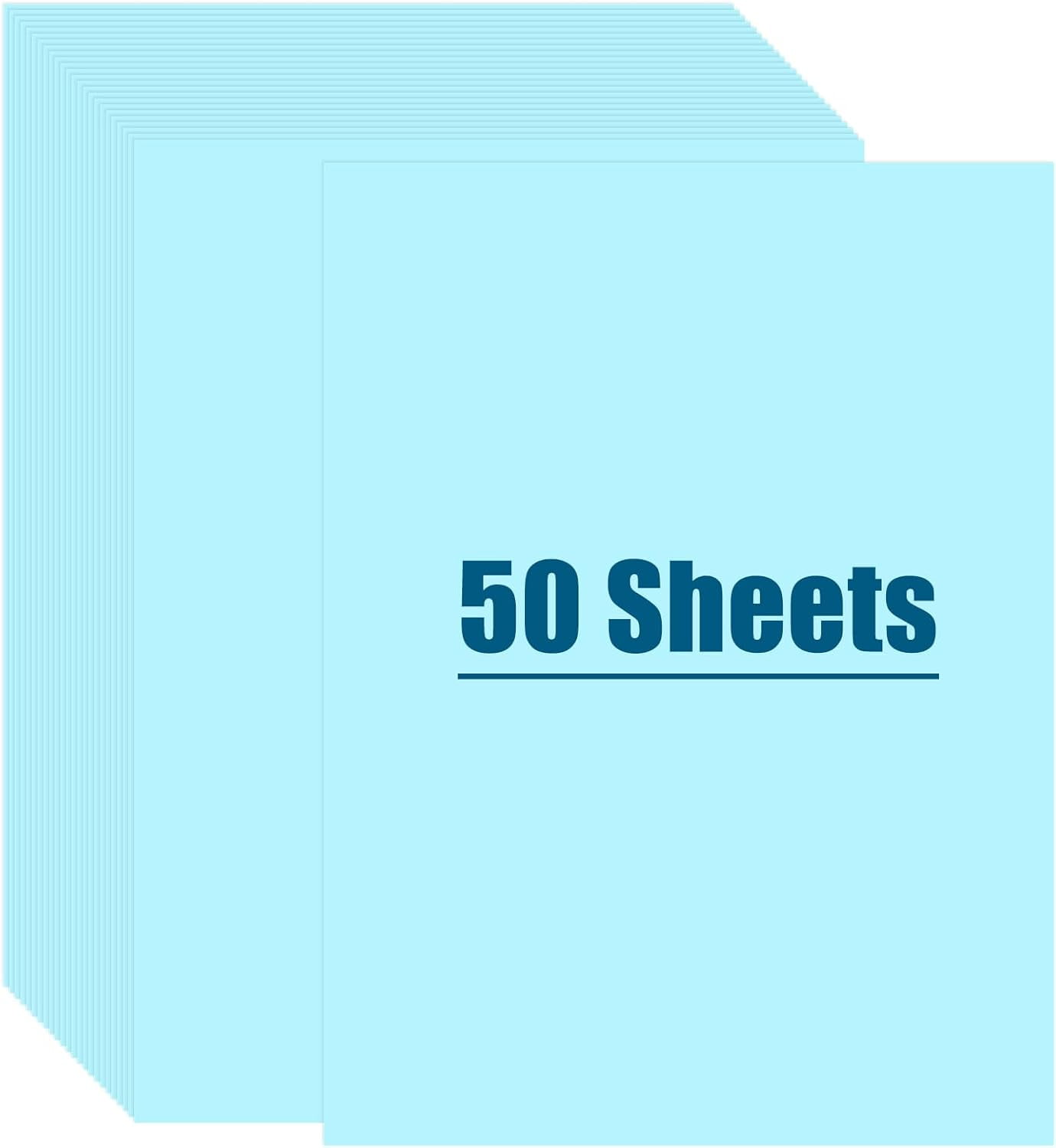 50 Sheets Cardstock Paper A4, Blue Construction Paper Card Stock Craft