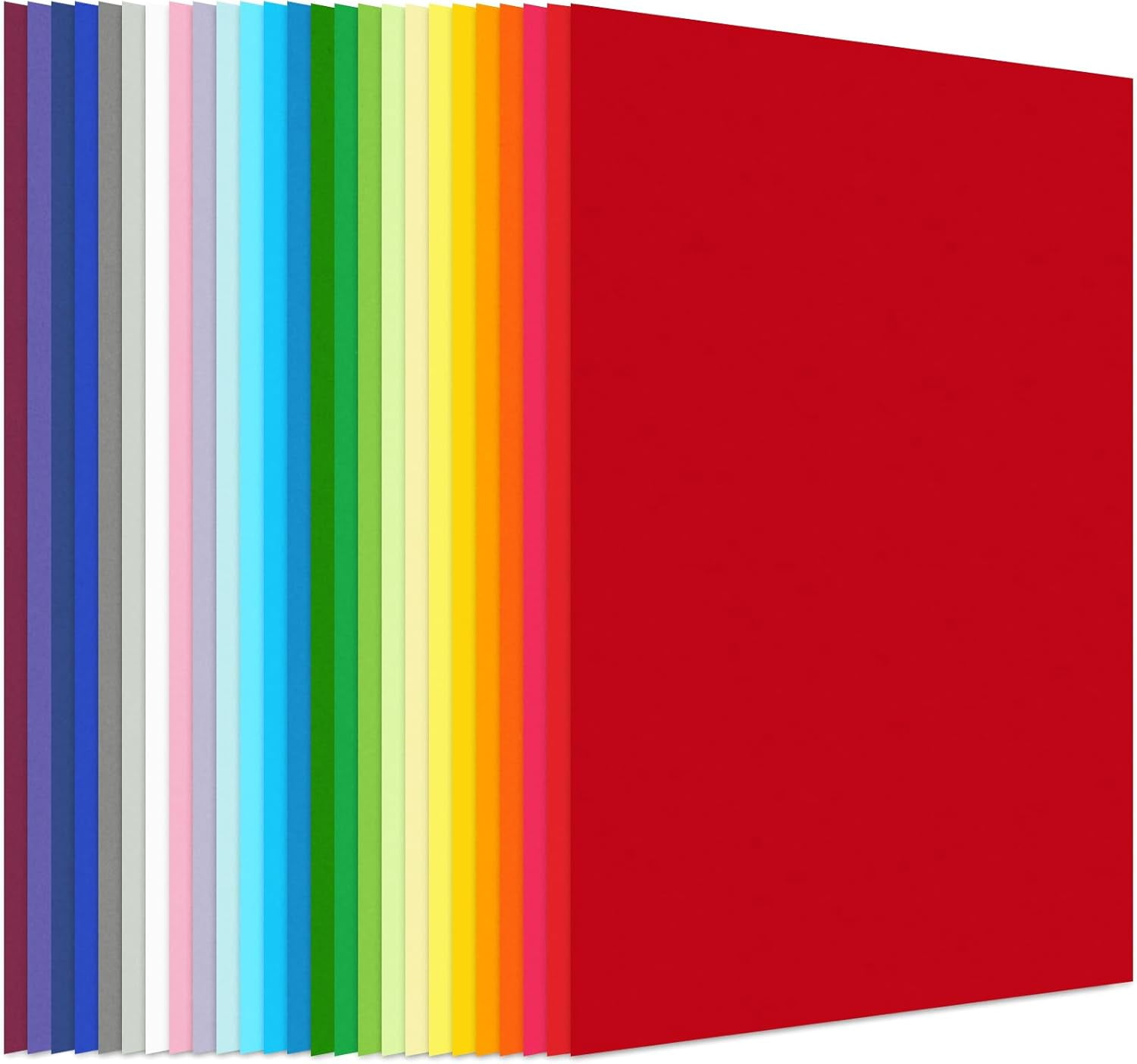 50 Sheets Colored Cardstock, Includes 40 Sheets 120gsm Colored