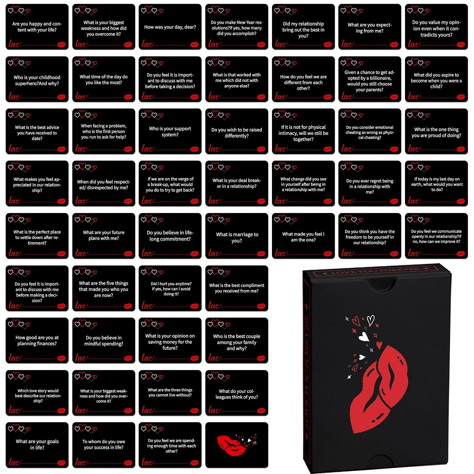 50 Sheets Couple Interactive Card Set Interesting Ambiguous Card ...