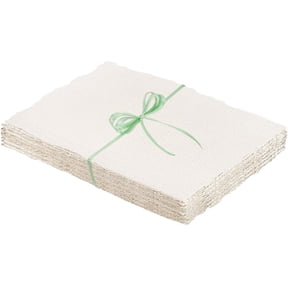 50 Sheets Deckled Edge Paper 4 x 6 Inch Handmade Textured Watercolor Bulk