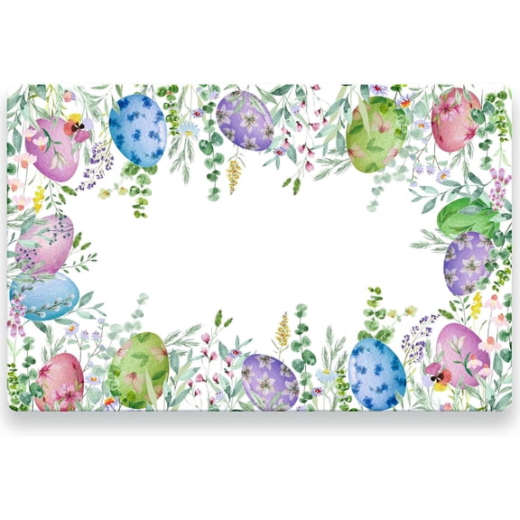 50 Sheets Easter Paper Place Mats - 11 x 17 Inch Disposable Placemat Easter Eggs Rustic Farmhouse Decorative Paper Table Mats Kitchen Table Setting Spring Party Supplies