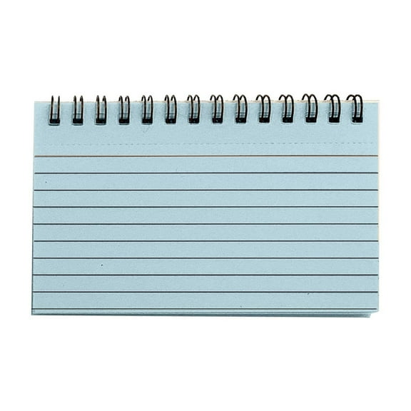 50 Sheets Flash Cards Spiral Bound Index Cards, Durable Colored Ruled Index Cards with Ring Colorful Notecards Flashcards for Note-taking Studying Office Meeting Taking to Do List(Blue,4.9x2.9")