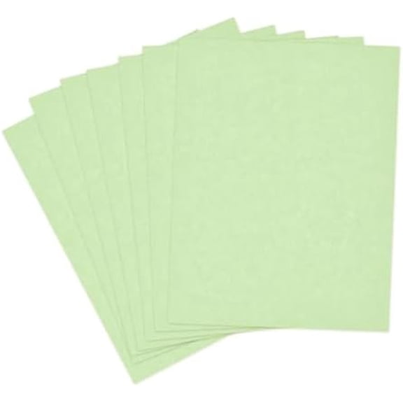 50 Sheets Green Parchment Cardstock Paper 8.5 x 11,  65lb Cover (180 GSM) Parchment Texture Sheets, Light Green Card Stock Paper for Printing, Invitations, Menus, Crafts