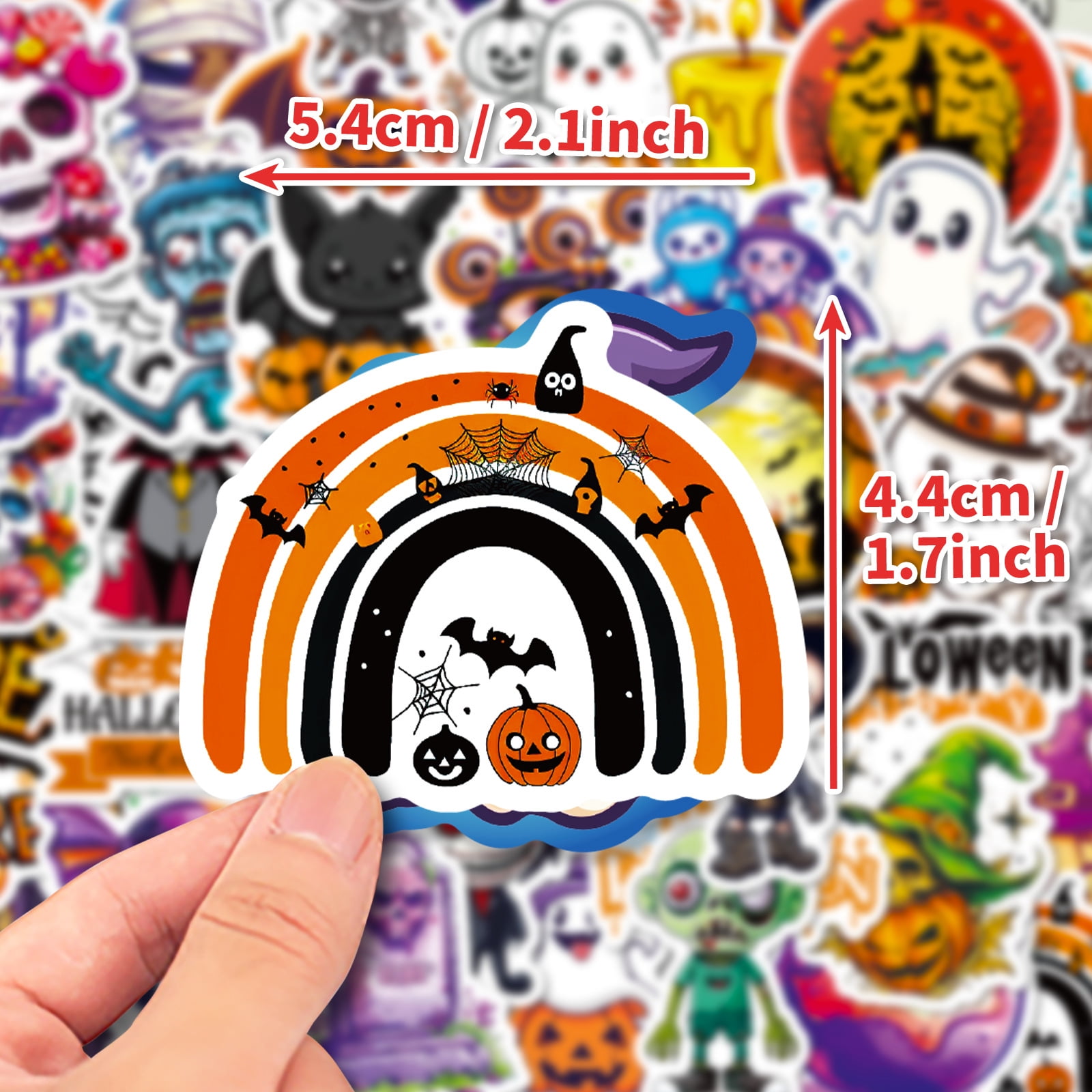 50 Sheets Halloween Stickers - Trick or Treat and Day of the Dead ...