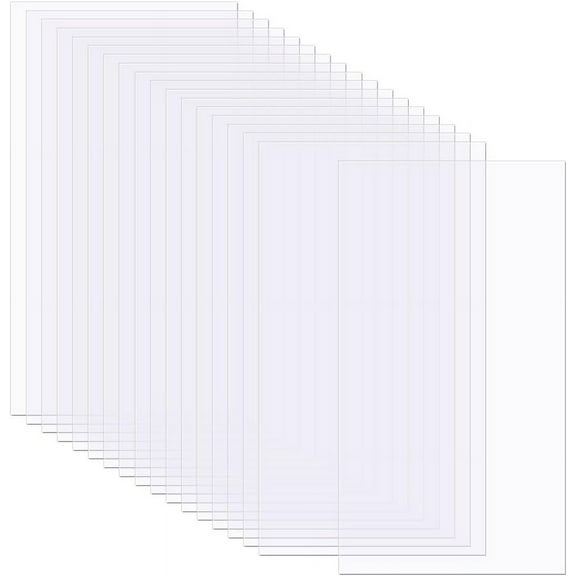 50 Sheets Heat Resistant Clear Acetate Sheets 11.7x6.5" PET Transparent Plastic Film Sheets for Arts Craft Projects Cards Album Photo Card Making Clear
