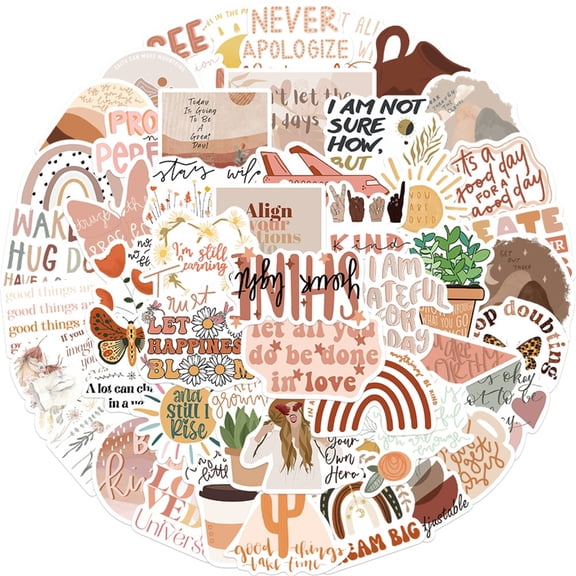 50 Sheets Inspirational Sticker Laptop Sticker Decal Decorative Sticker Scrapbooking Sticker Motivational Sticker