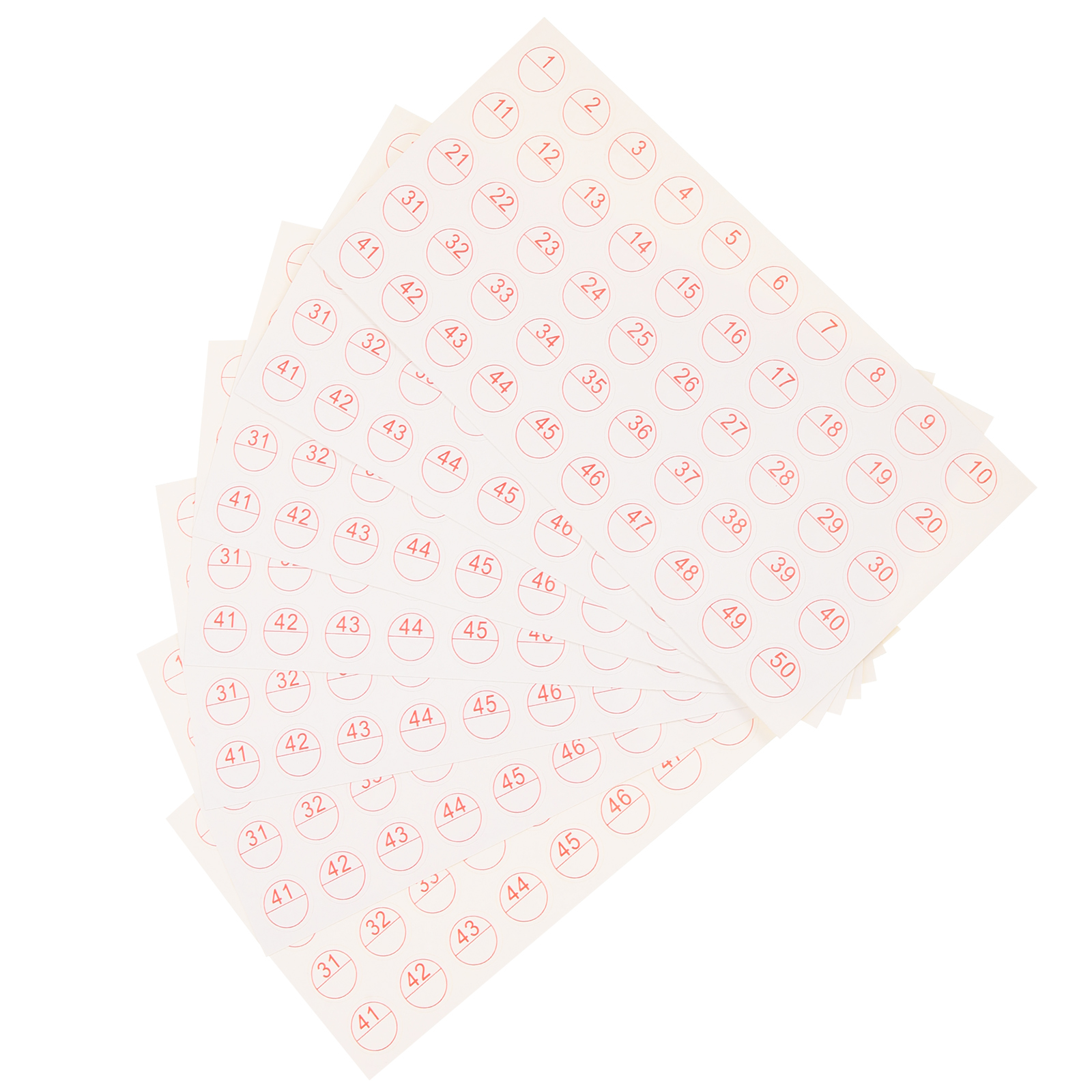 50 Sheets Label Removable Number Stickers Labels Adhesive Letter Handwritten Marking Handwriting
