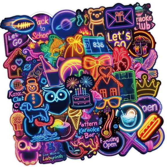 50 Sheets Laptop Sticker Decorative Sticker Luggage Sticker Watercolor Sticker