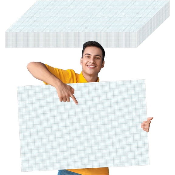 50 Sheets Large Graph Paper 24 X 36 in Graph Paper Pad 1/4 in Ruled Large Grid Paper Sheet Blueprint Paper Engineering