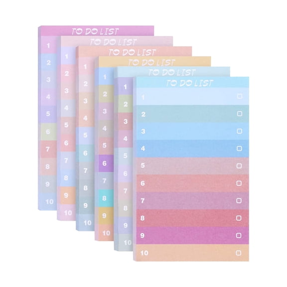 50 Sheets to Do List Notepad - Daily Checklist Sticky Notes,Cute Undated Memo Pad,Color Block to Do Note Pad,Weekly Plan Agenda and Organizer Planners for College(Classic Style,3x5")