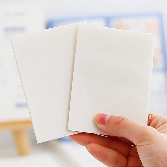 50 Sheets Notes Transparent Transparent Paper Clear Notes Memo Self-Adhesive Notebook Notepaper Insert For Office Memo