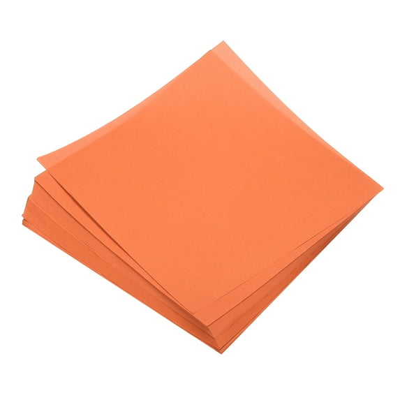 Uxcell Origami Paper Double Sided Sheet for Art Craft Project Beginner 50 Sheets Orange 8x8 inch