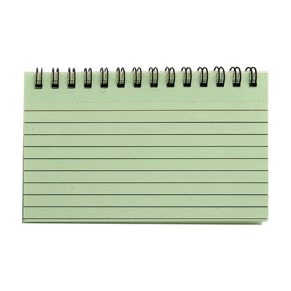 50 Sheets Spiral Index Cards with Ring,4.92x2.95 Inches Spiral Bound Ruled Note Cards for Office,Memo Scratch Pad with Ring for Studying Nursing Essentials Office Household Taking to Do List(Green2)