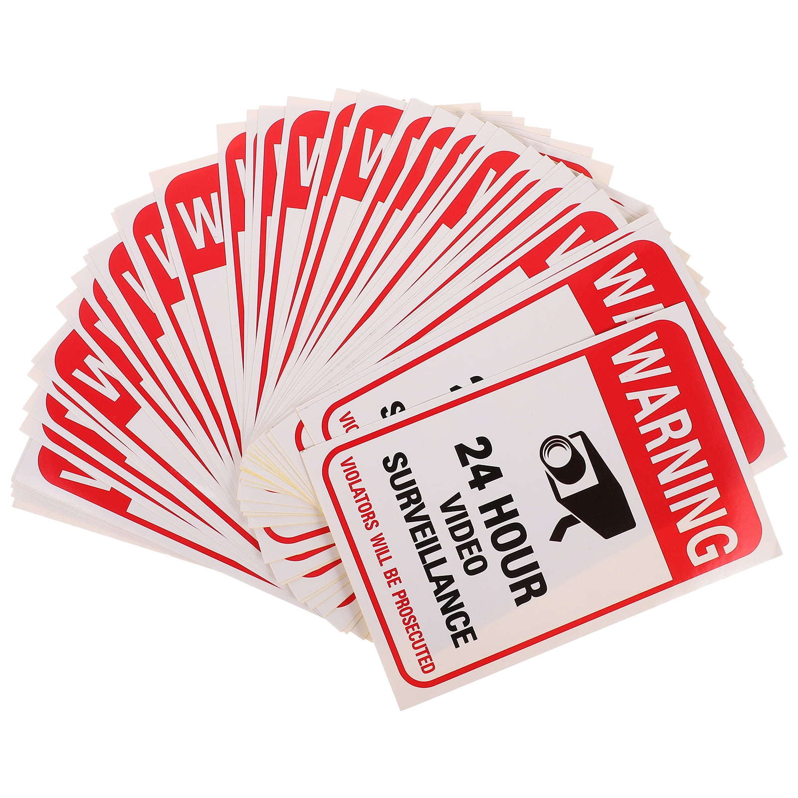 50 Sheets Tape Signs Monitoring Warning Stickers Safety Office ...
