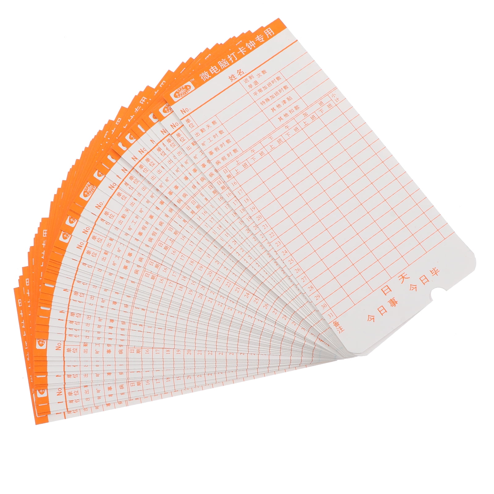 50 Sheets Time Recorder of Attendance Recorder Punch Card Attendance