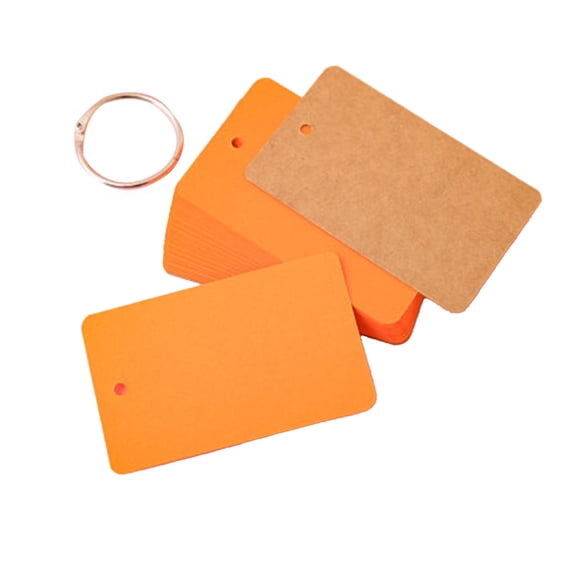 50 Sheets Unruled Notecards with Binder Rings Vocabulary Card Study Card 3.5x2Inch Note Cards for Studying Noting
