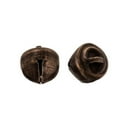 thumbnail image 1 of 50 Shiny or Antiqued 10mm 3/8 inch Round Iron Metal Craft Jingle Bells With Loop to Use as Dangle Charms (Antique Copper), 1 of 2