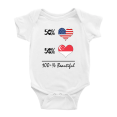thumbnail image 1 of 50% Singaporean + 50% American = 100+% Beautiful Cute Baby Clothing Bodysuits For Boy Girl, 1 of 5