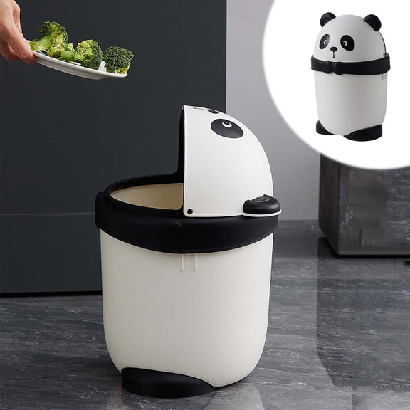 Up to 50% off Skegnu Cute Trash Can With Lid Wastebasket Countertop Garbage Container Bin For Home Office Bathroom Kitchen Dorm Room Coffee Bar Kitchen Trash Can on Clearance