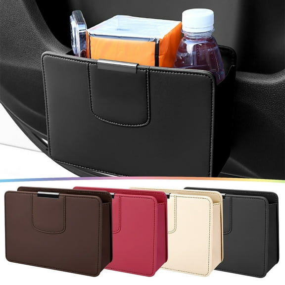 Up to 50% off Skegnu New Multifunctional Car Storage Box, Door Debris Bag, Water Cup, Trash Can, Car-specific Storage Box Bathroom Trash Can on Clearance