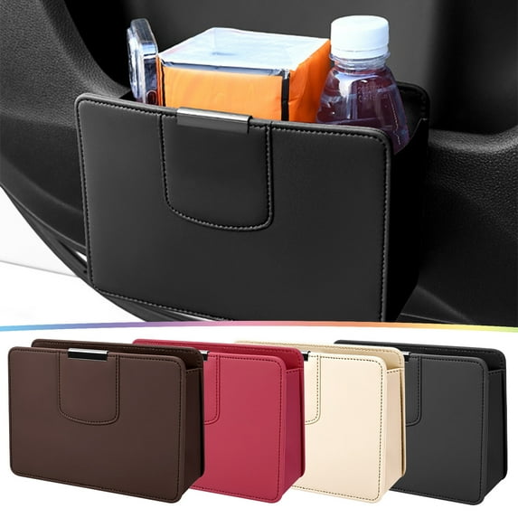 Up to 50% off Skegnu New Multifunctional Car Storage Box, Door Debris Bag, Water Cup, Trash Can, Car-specific Storage Box Bathroom Trash Can on Clearance