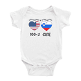 thumbnail image 1 of 50% Slovenian + 50% American = 100+% Cute Baby Clothes For Boy Girl (White, 18-24 Months), 1 of 1
