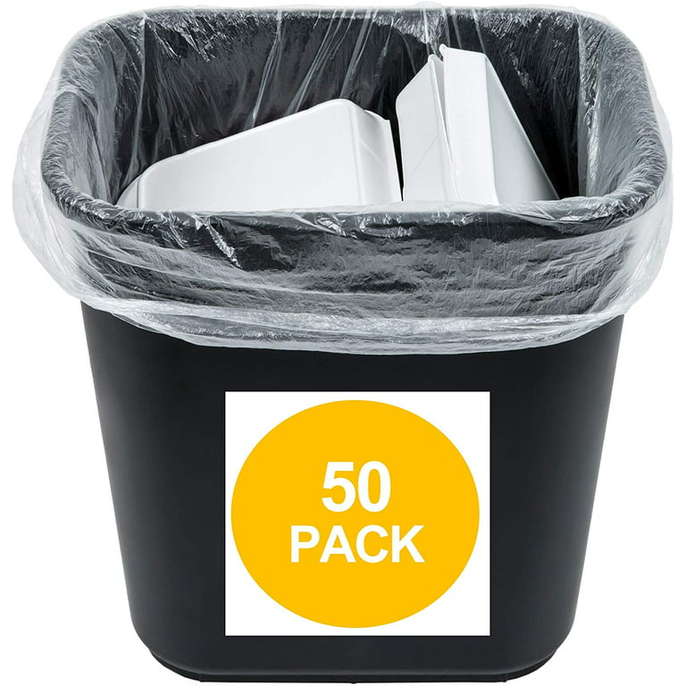 20-30 Gallon Clear Trash Bags, 50 Count Large Garbage Can Liners for Kitchen, Office, Home, Hospital and Industrial Wastebaskets