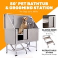 thumbnail image 1 of 50” Stainless Steel Dog Grooming Bath Tub Kit, Pet Bathing Station Wash Shower, 1 of 9