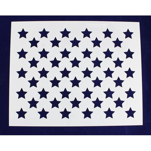 50 Star Field Stencil 14 Mil -12"H x 15"W - Painting /Crafts/ Templates