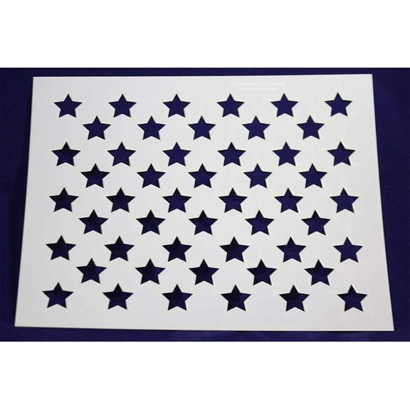 50 Star Field Stencil 14 Mil -17.6"H x 22"W - Painting /Crafts/ Templates