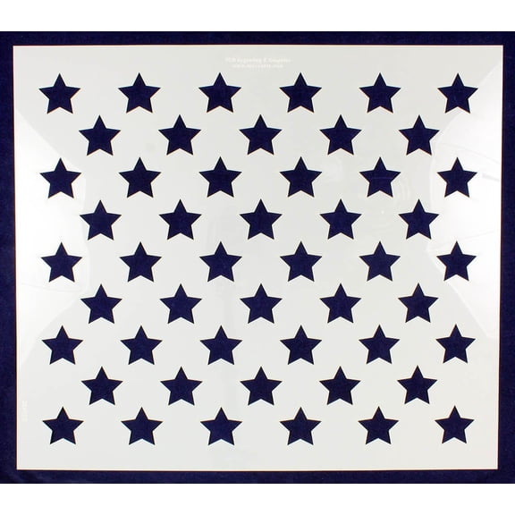 50 Star Field Stencil 14 Mil -20"W x 17.5"H - Painting /Crafts/ Templates