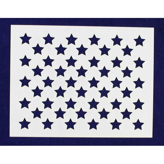 50 Star Field Stencil 14 Mil -7"H X 9"L - Painting /Crafts/ Templates