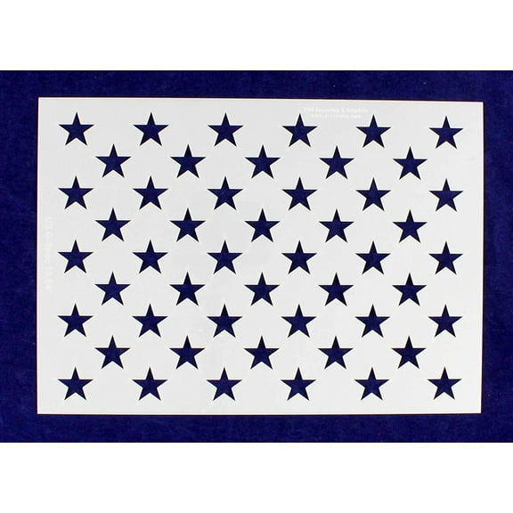 50 Star Field Stencil 14 Mil-G-Spec -10.64"L - Painting /Crafts/ Templates
