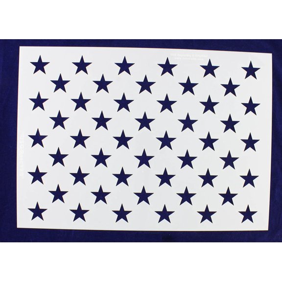 50 Star Field Stencil 14 Mil-G-Spec -19.3"L - Painting /Crafts/ Templates