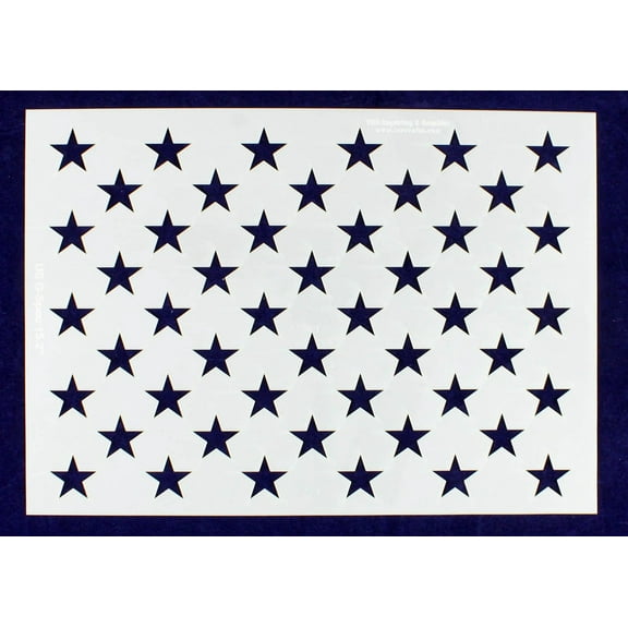 50 Star Field Stencil 14 Mil -US G Spec 10 3/4" x 15.2" Long Star Field- Painting /Crafts/ Templates