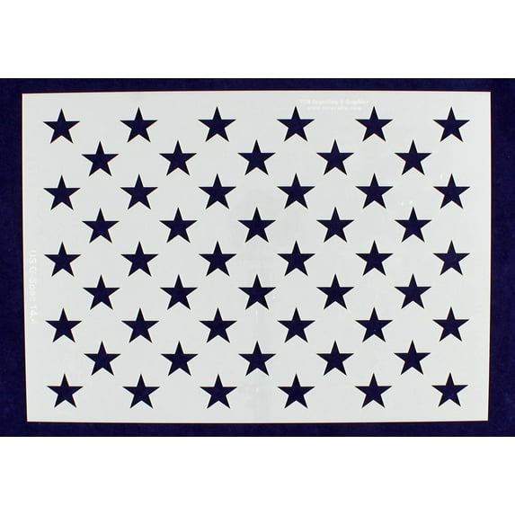 50 Star Field Stencil 14 Mil -US G Spec 14.4" Long Star Field- Painting /Crafts/ Templates