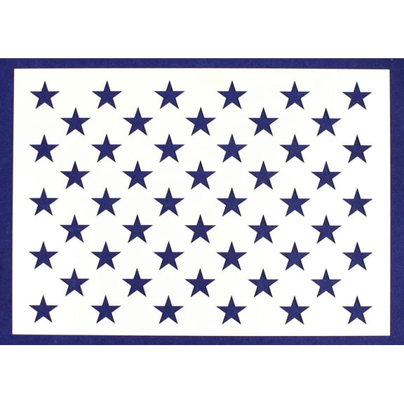 50 Star Field Stencil 14 Mil -US G Spec 9.5 x 13.41" Long Star Field- Painting /Crafts/ Templates