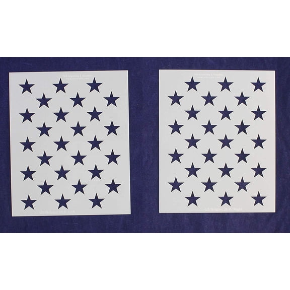50 Star Field Stencil G-Spec 28.8 Inch 2 Pieces
