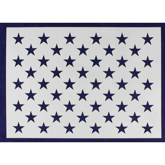 50 Star Field Stencil US American Flag G-Spec 12.75 x 18.24 Inches
