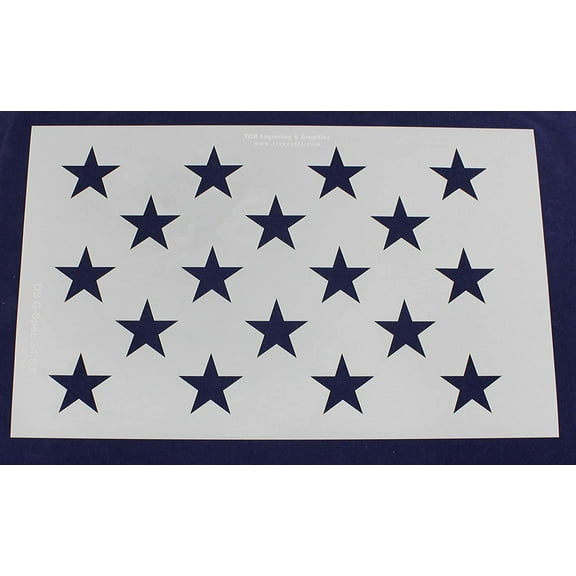 50 Star Field Stencil US American Flag G-Spec 34.58 Inches 1 Piece Corner