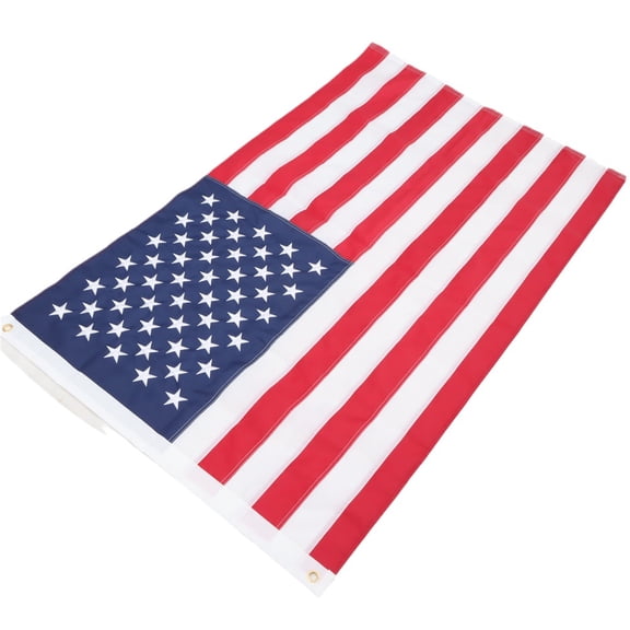 50 Star Sewn Boat Flag, Yacht Boat Ensign Nautical Flag Fully with Sewn Stripes, Embroidered Stars and Brass Grommets