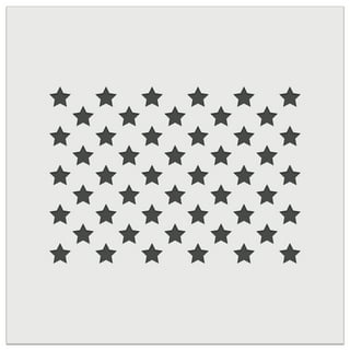 10x15in American Flag 50 Star Stencil Template, Stainless Steel Large Metal Stencil Template for Painting on Wood Fabric Paper Walls Art, Silver