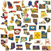 50 State Shape Enamel Lapel Pin USA Collection Value Pack