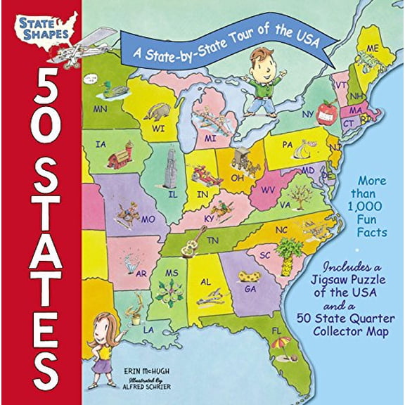 Pre-Owned 50 States: A State-by-State Tour of the USA (State Shapes) (Hardcover) 1579128513 9781579128517