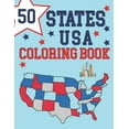 thumbnail image 1 of 50 States Of America Coloring Book: Maps of the 50 States of the USA Educational Coloring Book for Kids USA Historical C, (Paperback), 1 of 1