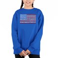 thumbnail image 1 of 50 States Usa Flag - Girl's Word Art Crewneck Sweatshirt, 1 of 3