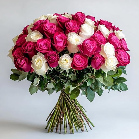 50 Stems of Assorted Roses- Beautiful Fresh Cut Flowers- Next Day Delivery at Checkout