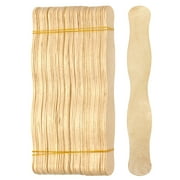 50 Sticks, 8 Inch Jumbo Wavy Craft Sticks for Fan Handles, Wedding Fans, Kids Crafts, DIY Auction Paddles, Natural Wood Popsicle Sticks by CraftySticks