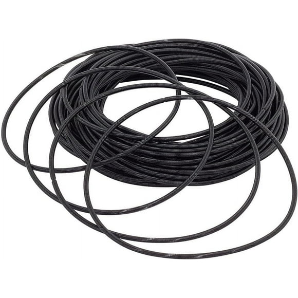 50 Strands Spring Bracelets Minimalist Bracelets Steel French Wire Gimp Wire for Stackable Wearing Black 0.2cm Inner Diameter: 2-1/4 inch(5.85cm) Steel