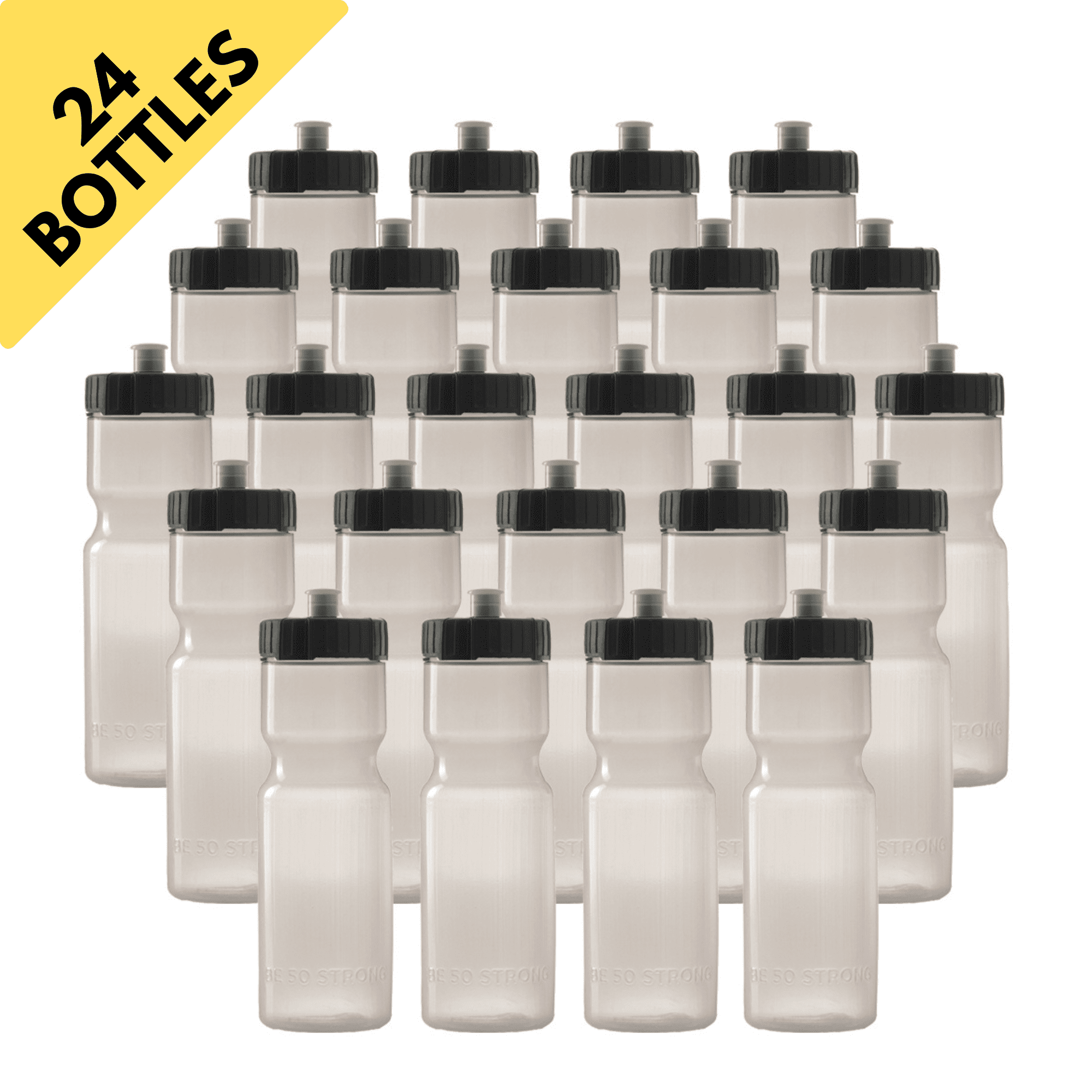 Free Shipping! 50 STRONG Reusable Bulk Water Bottles, 24 Pack, 22 oz ...